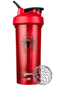 BlenderBottle MARVEL SPIDERMAN Classic Loop Pro 820 ML. Met Blenderball zodat je geen klonten in je shake hebt.