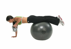 FitnessMAD™ - Fitnessbal -Balansbal - PVC - max 500 kg belastbaar- Diameter 75 cm- Zwart