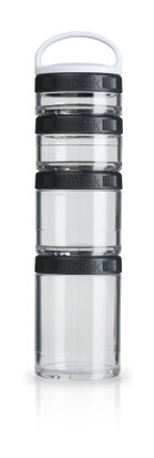 BlenderBottle™ GOSTAK Zwart - Starter 4Pak opbergbakjes - 40ml/60ml/100ml/150ml