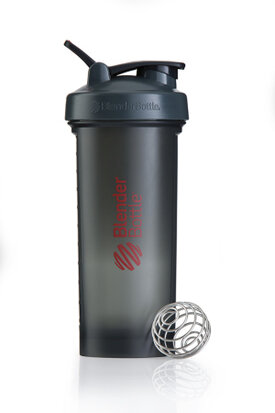 BlenderBottle™ PRO45 Zwart met rode opdruk en oog - Eiwitshaker/Bidon - 1,3 Liter