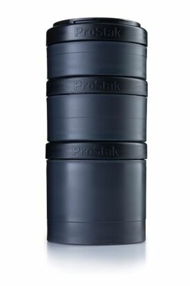 BlenderBottle™ EXPANSION PAK Fashion Zwart - 3 Opbergbakjes voor Pro Stak - Full Colour - 100ml/150ml/250ml