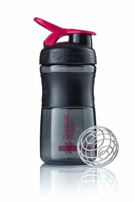 BlenderBottle™ SPORTMIXER Small Zwart/Fashion Roze met oog - Eiwitshaker / Bidon  - 590 ml