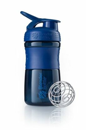 BlenderBottle™ SPORTMIXER Small Navyblauw met oog - Eiwitshaker / Bidon  - 590 ml