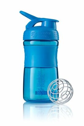 BlenderBottle™ SPORTMIXER Small Cyaan met oog - Eiwitshaker / Bidon  - 590 ml