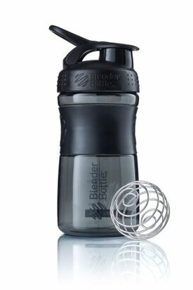 BlenderBottle™ SPORTMIXER Small Zwart/Zwart met oog - Eiwitshaker / Bidon  - 590 ml