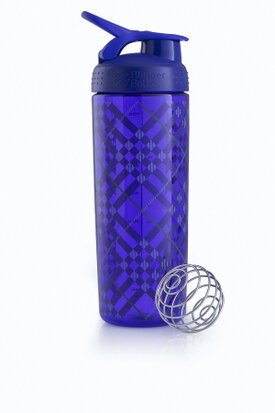 BlenderBottle™ SIGNATURE SLEEK Paars Tratan Plaid met oog - Eiwitshaker/Bidon - 820 ml 