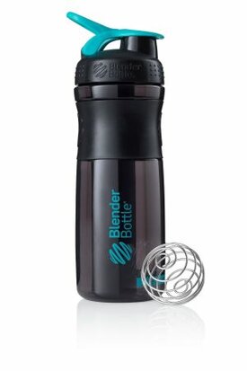 BlenderBottle™ SPORTMIXER Big Zwart/Azuurblauw/Teal met oog - Eiwitshaker / Bidon  - 820 ml