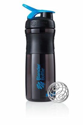 BlenderBottle™ SPORTMIXER Big Zwart/Cyaan met oog - Eiwitshaker / Bidon  - 820 ml