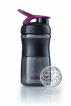 BlenderBottle™ SPORTMIXER Small Zwart/Paarsblauw/Plum met oog - Eiwitshaker / Bidon  - 590 ml