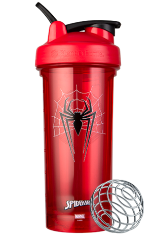 BlenderBottle MARVEL SPIDERMAN Classic Loop Pro 820 ML. Met Blenderball zodat je geen klonten in je shake hebt.